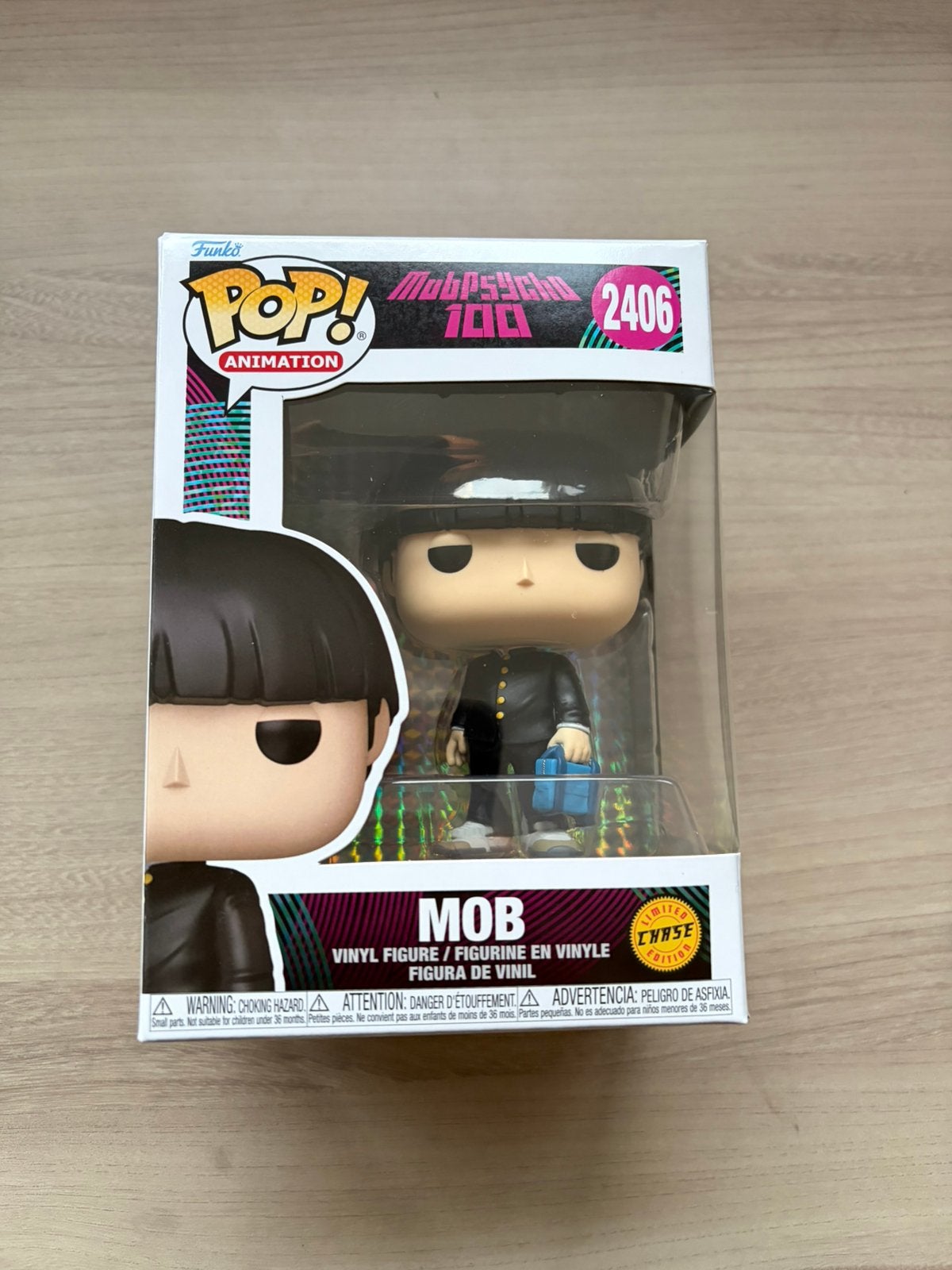 Funko Pop! Mob Psycho 100 Mob #2406 CHASE Vinyl Figure, Funko Europe, Ophalen of Verzenden, Zo goed als nieuw, 4th floor, 1 Queen Caroline St, London W6 9YN, Verenigd Koninkrijk