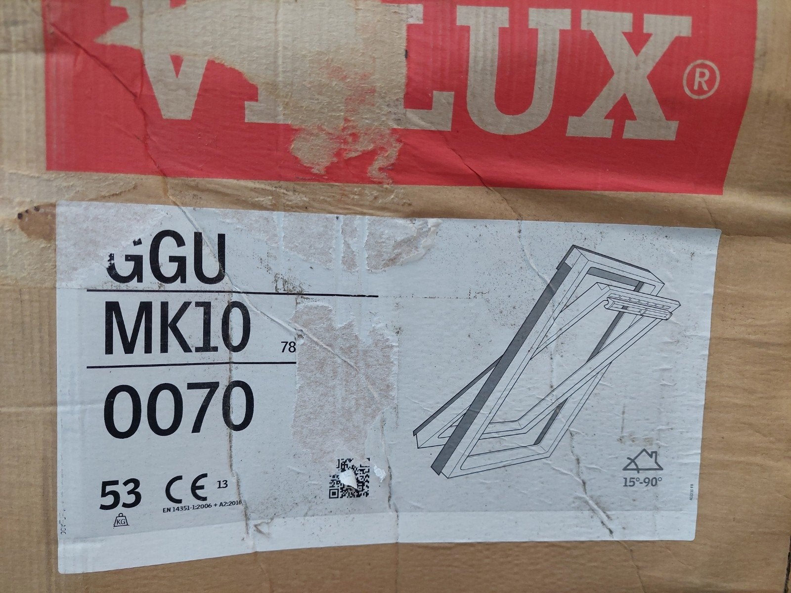 nieuw kunststof velux dakraam ggu mk10 78x160 cm compleet, Ophalen of Verzenden