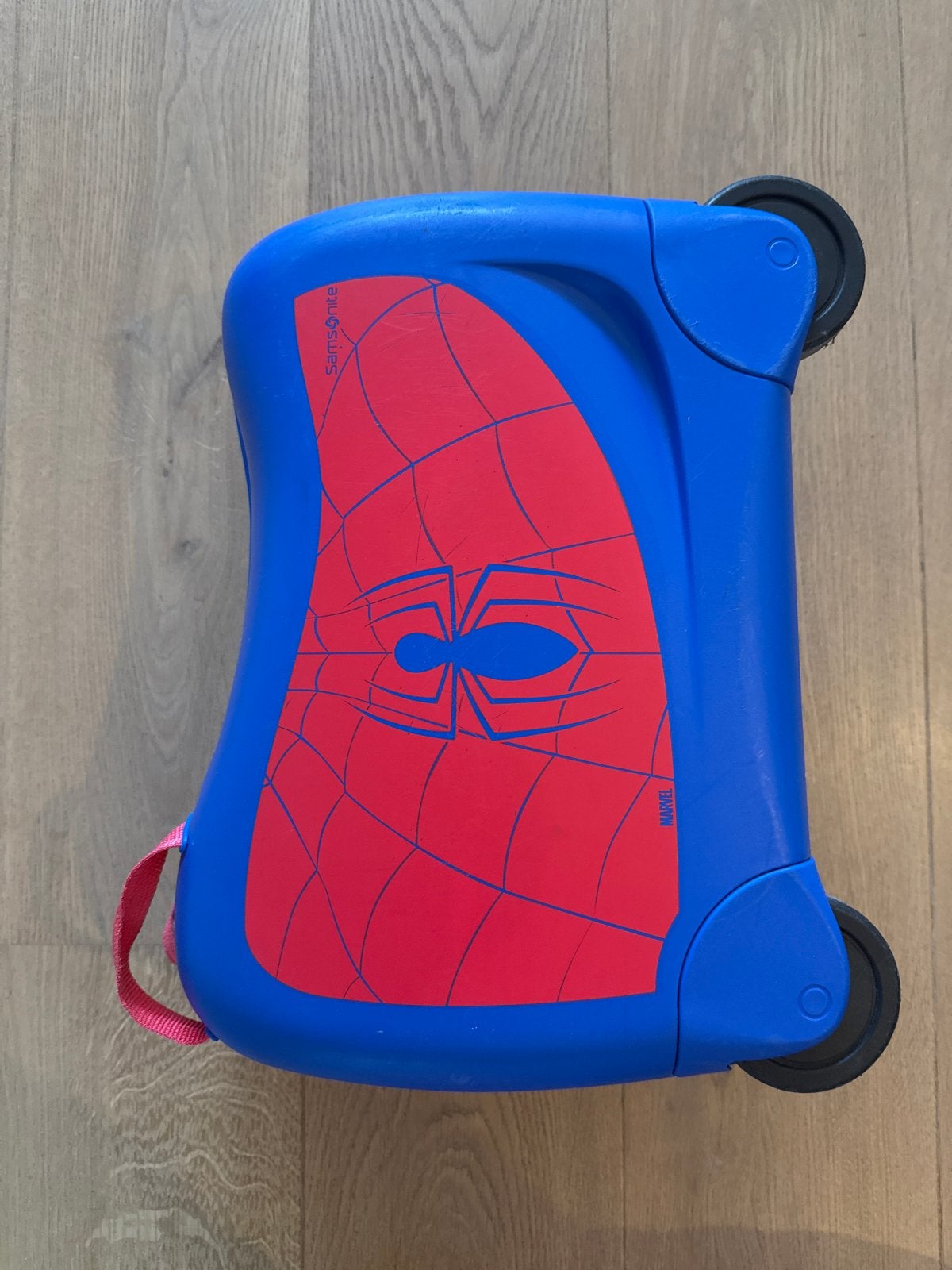 Samsonite Marvel Spiderman kinderkoffer met wieltjes, 40 tot 60 cm, 30 cm of meer, Gebruikt, Blauw
