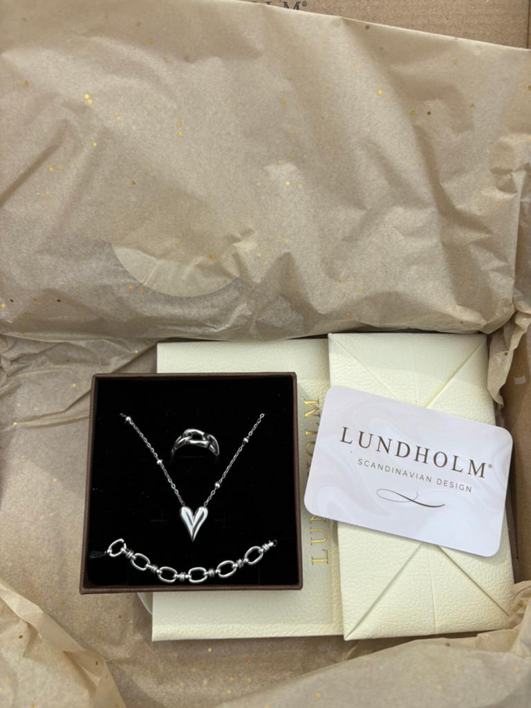 Lundholm sieraden set!, Sieraden, Tassen en Uiterlijk, Kettingen, Ophalen of Verzenden, Nieuw, Zilver, Overige materialen
