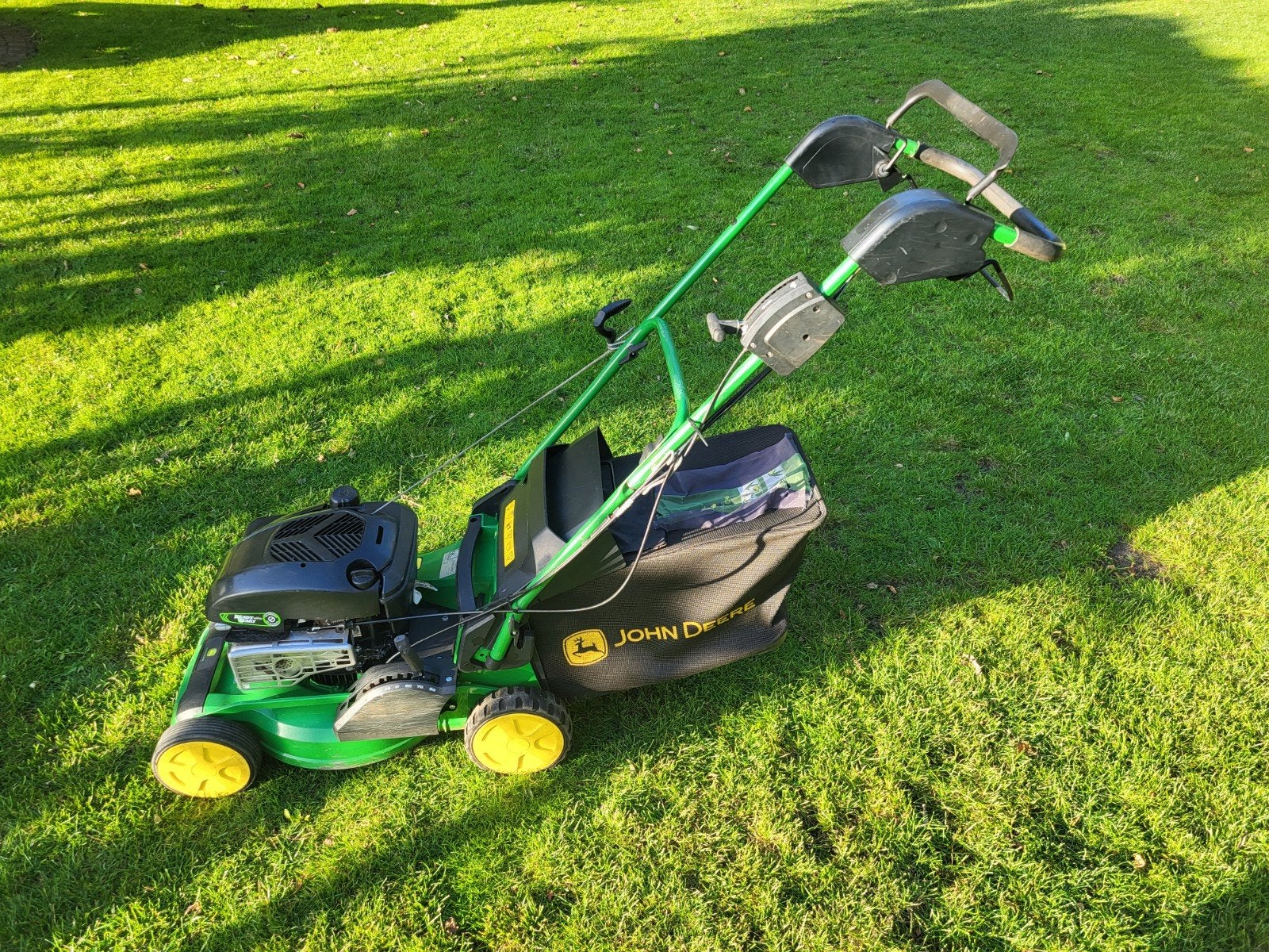 nette goed onderhouden John Deere R43 V maaier aangedreveni, Cirkelmaaier, Gebruikt, Versnellingen, Benzine-grasmaaier