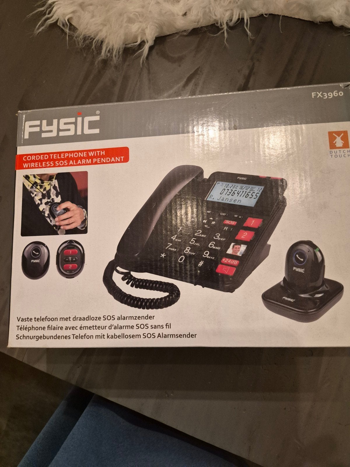 Fysic FX3960 Vaste telefoon met draadloze SOS alarmzender, Ophalen of Verzenden, Nieuw, 1 handset