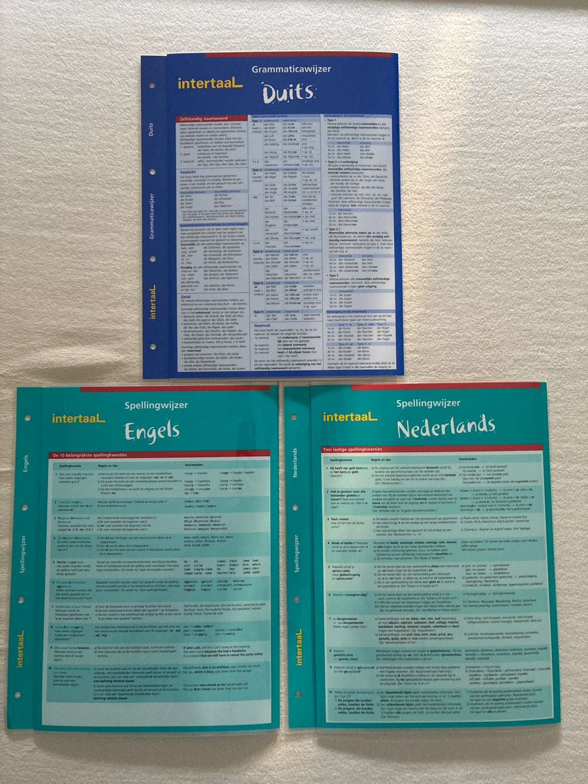 Intertaal Grammaticawijzer Duits & Spellingwijzer Engels/Ned, Ophalen of Verzenden, Zo goed als nieuw, Non-fictie