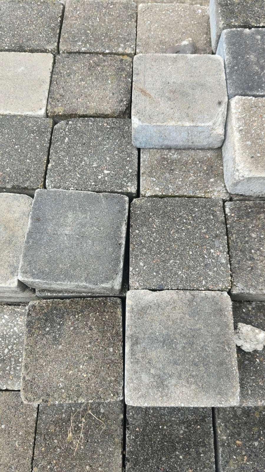 Gebruikte trommelstenen 15x15cm, Tuin en Terras, Tegels en Klinkers, Ophalen, Gebruikt, 10 m² of meer, Beton