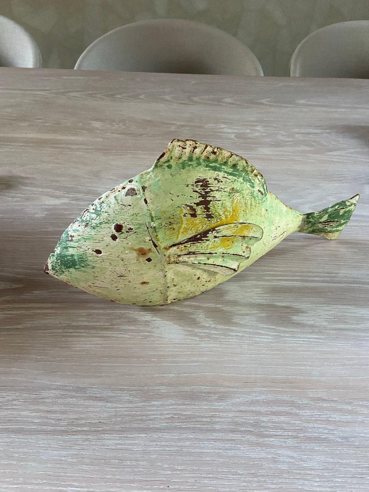 Metalen vis Ibiza stijl - Unieke decoratie, Huis en Inrichting, Woonaccessoires | Overige, Meerkleurig, Mediterraans, Ophalen of Verzenden