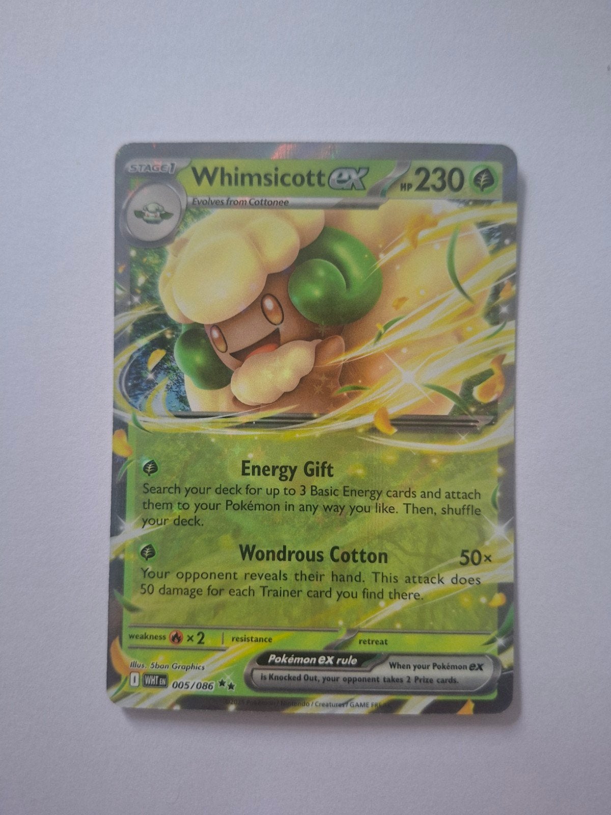 Whimsicott EX 005/086 White Flare, Ophalen of Verzenden, Nieuw