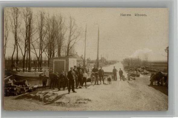 Rhoon Haven LUXE FOTOKAART st 1911 Uitg Van der Hulst, Verzamelen, Ansichtkaarten | Nederland, Ophalen of Verzenden, Voor 1920