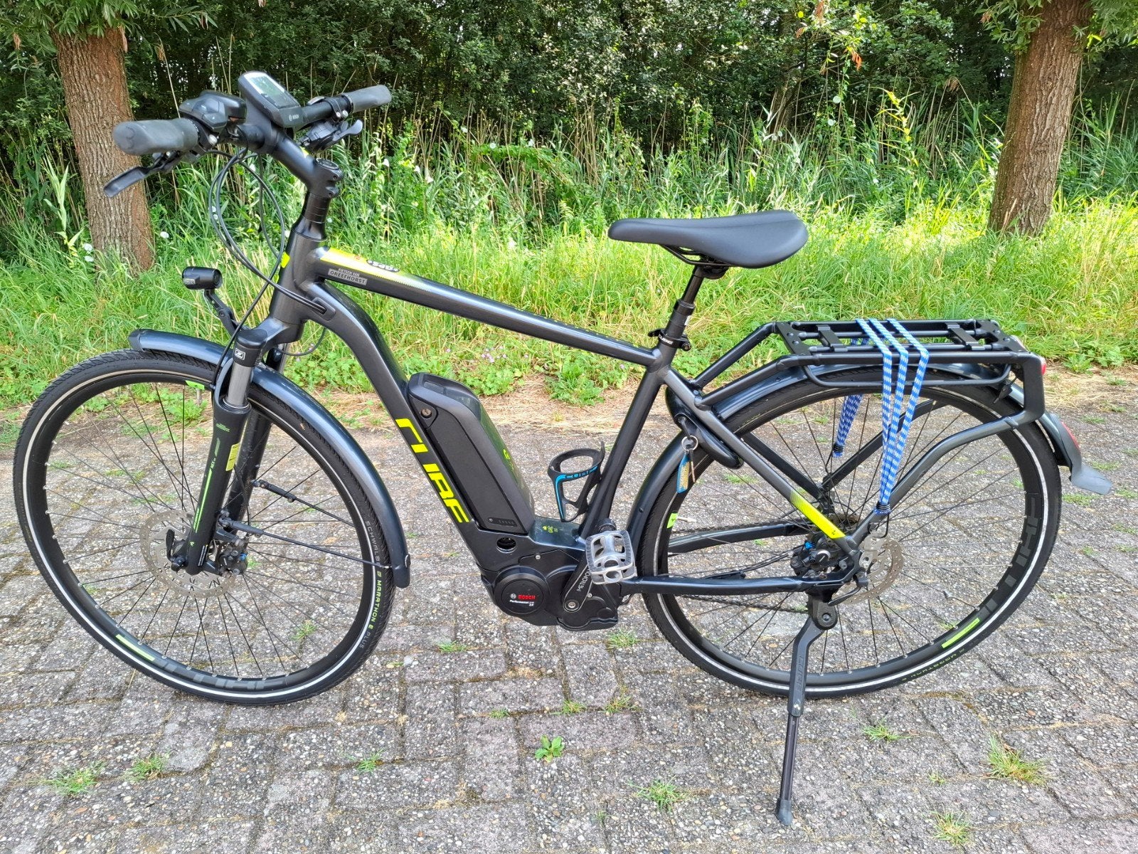 Elektrische Cube herenfiets, Bosch middenmotor, 50cm hoog✅️, Gebruikt, Versnellingen, 49 tot 53 cm, Schijfrem
