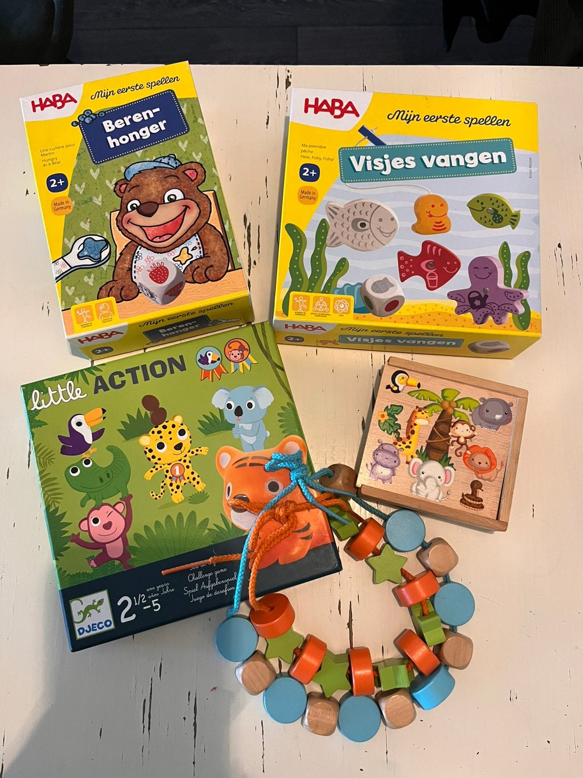 Spelletjes HABA en DJECO, Ophalen, Zo goed als nieuw