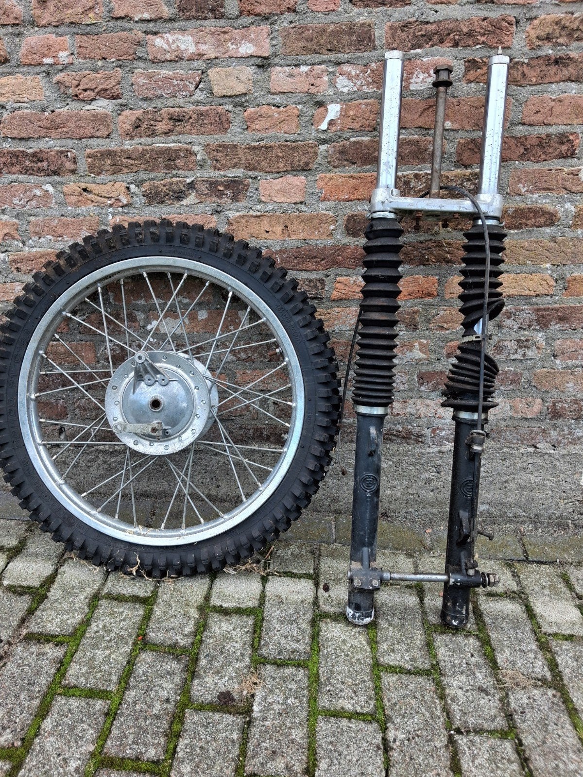 crossmoter wiel en voorvork cz, Ophalen, Gebruikt