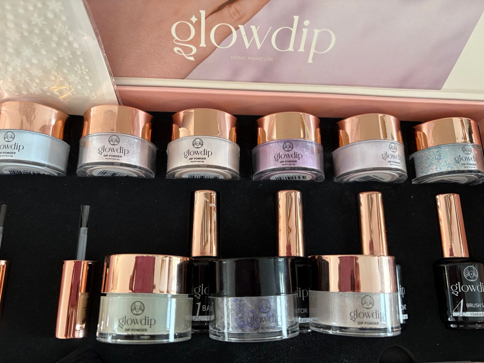 Glowdip Dipping Powder Nagelset met Elektrische Vijl, Ophalen of Verzenden, Zo goed als nieuw, Overige typen