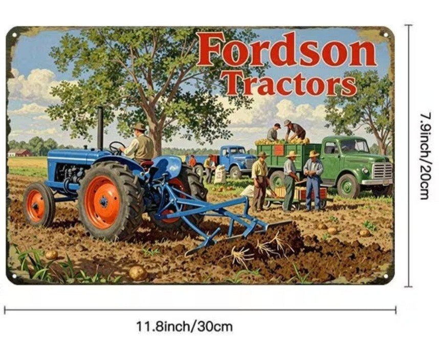 Fordson Tractors Metalen Wandbord - Vintage Reclamebord, Ophalen of Verzenden, Nieuw, Reclamebord