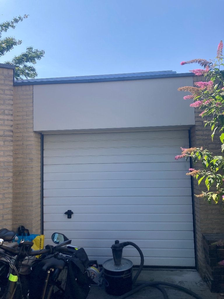 garagedeur, sectionaal 2500 x 2375  Novoferm, Doe-het-zelf en Verbouw, Deuren en Horren, Ophalen, Gebruikt, Garagedeur, Metaal