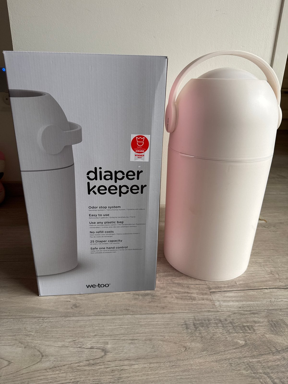 We-Too Diaper Keeper 1 maand gebruik! Met factuur, Ophalen of Verzenden, Zo goed als nieuw