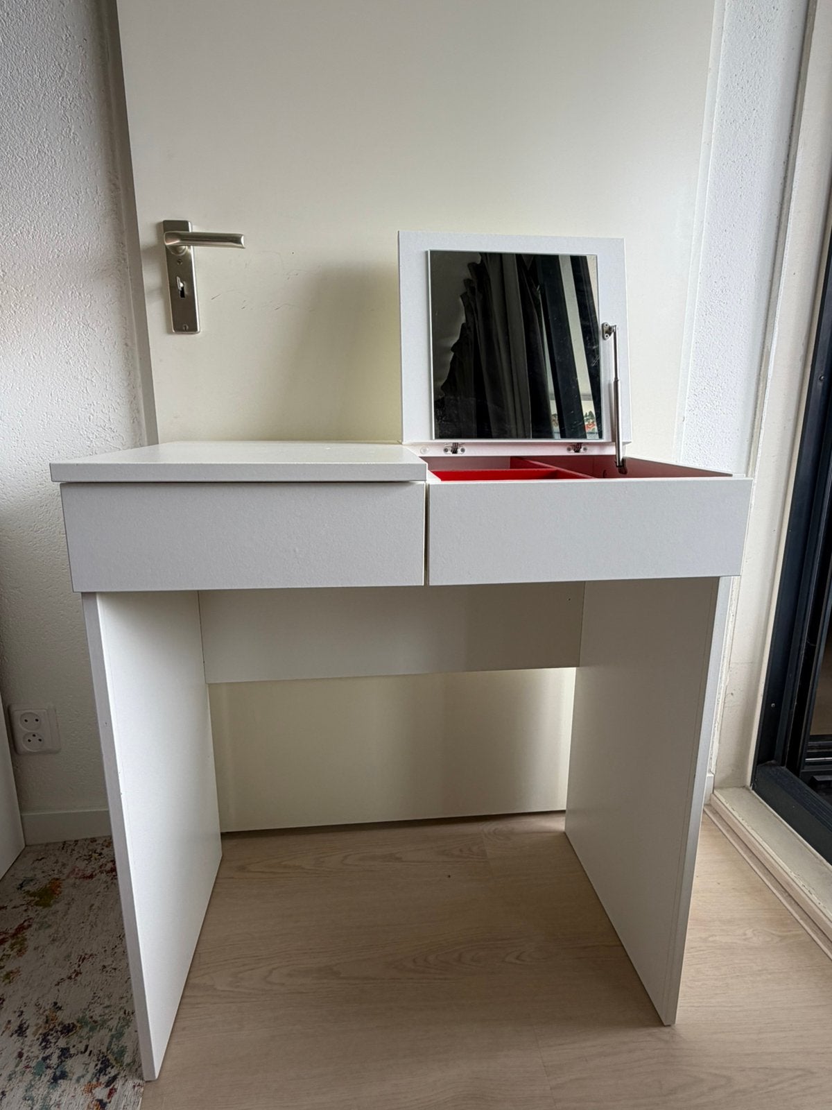 IKEA BRIMNES toilettafel, kaptafel, make-up tafel, Huis en Inrichting, Tafels | Kaptafels, Ophalen, Gebruikt, Minder dan 50 cm