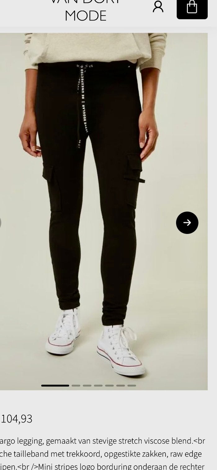 10 DAYS Cargo legging maat S/M, Kleding | Dames, Ophalen of Verzenden, Zo goed als nieuw, Zwart, Legging
