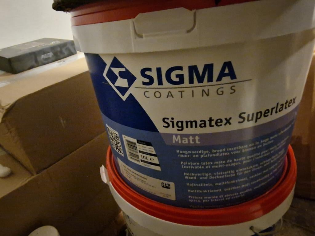 Sigma Sigmatex Superlatex Matt & Trimetal Magnaroll Mat SF, Wit, Nieuw, Verf, Verzenden