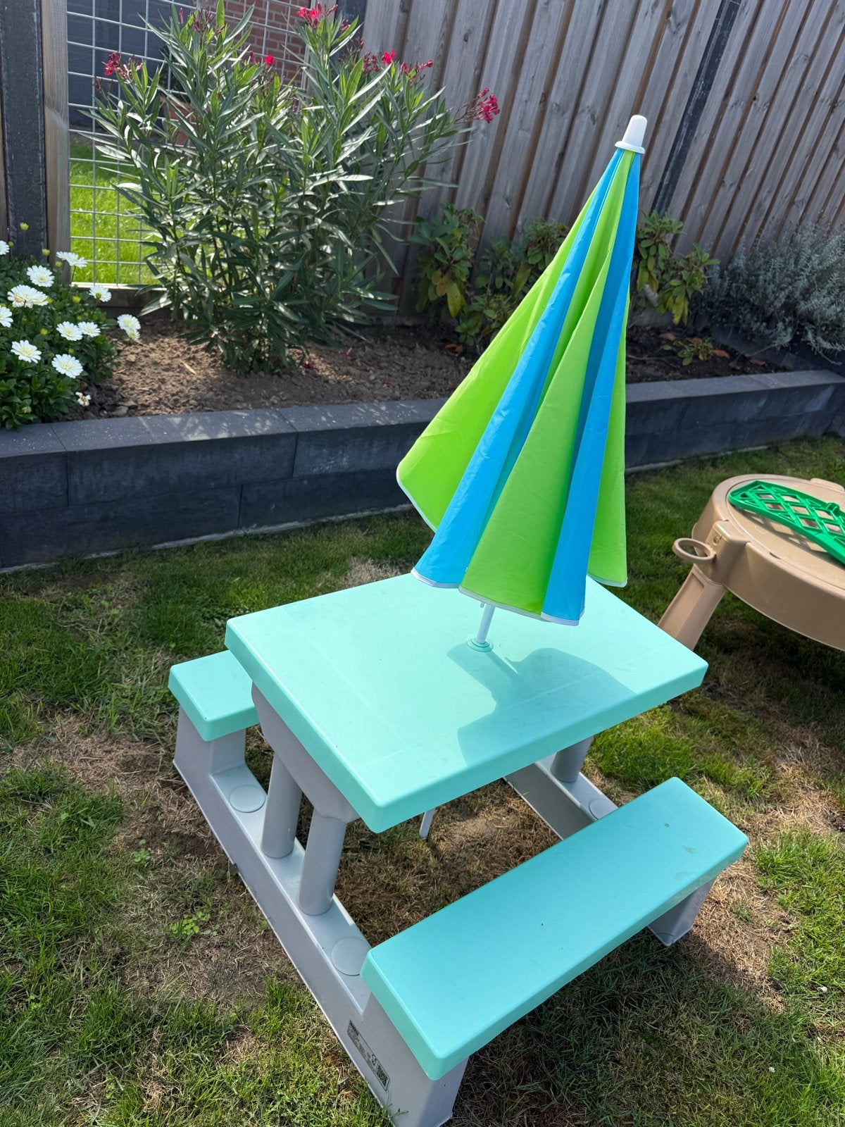 Kinder picknicktafel met parasol, Ophalen, Gebruikt, Overige typen