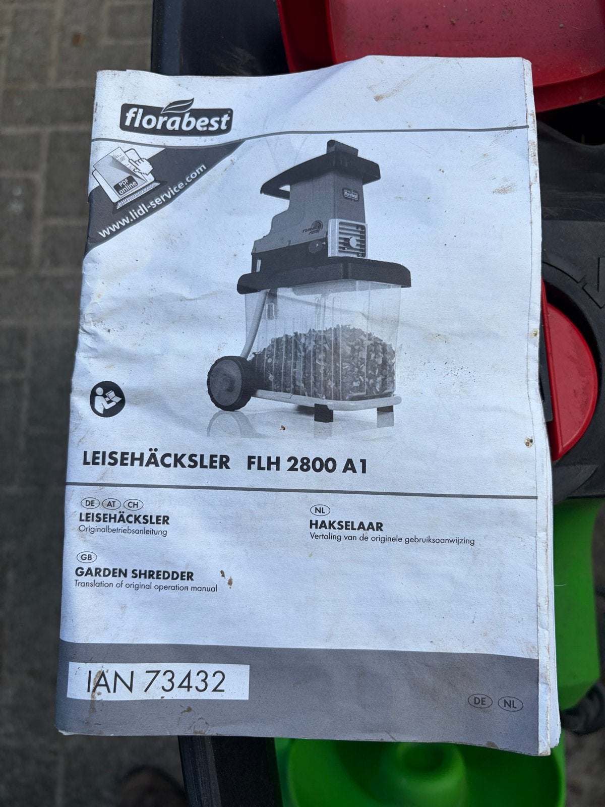 Florabest Takkenversnipperaar 2800W met opvangbak, Tuin en Terras, Ophalen, Zo goed als nieuw, Elektrisch, Met opvangbak