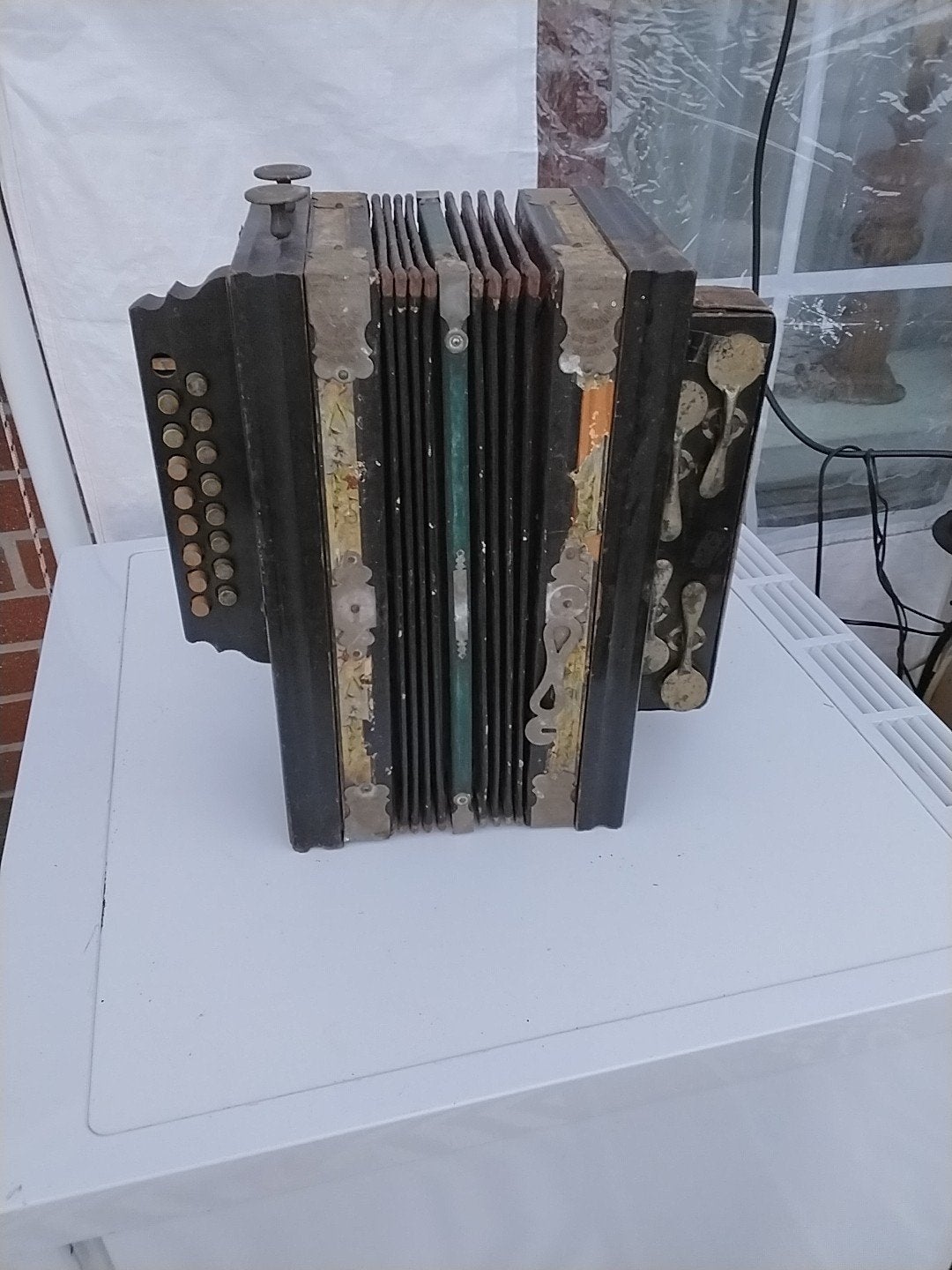 Antieke Accordeon - Decoratief of voor Restauratie, Overige merken, Gebruikt, Met riemen, Overige formaten