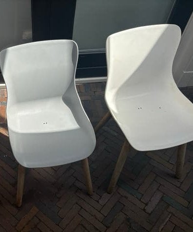 4 Hartman Sophie stoelen: zwart, wit, grijs., Ophalen, Gebruikt, Hout