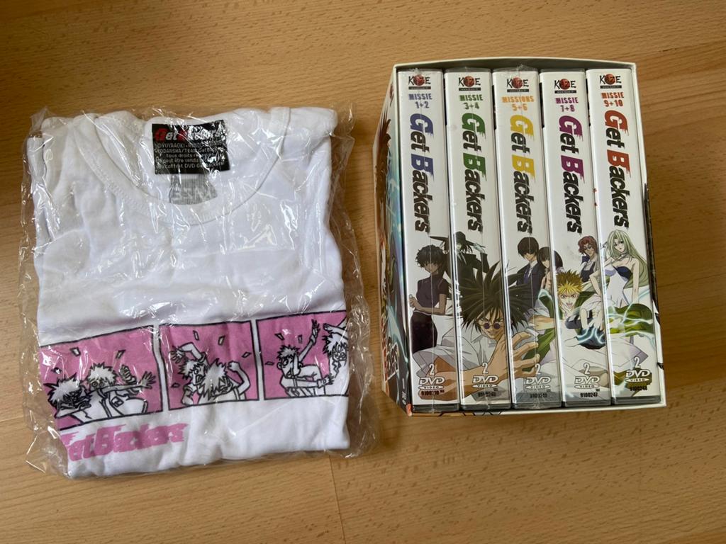 Get Backers compleet Collectorbox + T-shirt anime, Vanaf 12 jaar, Ophalen of Verzenden, Zo goed als nieuw, Anime (Japans)
