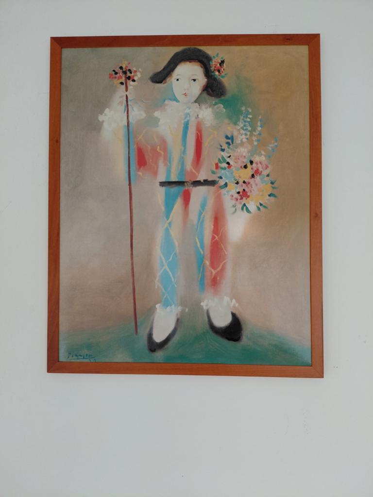 Replica print van Picasso's 'Harlekijn', Ophalen of Verzenden