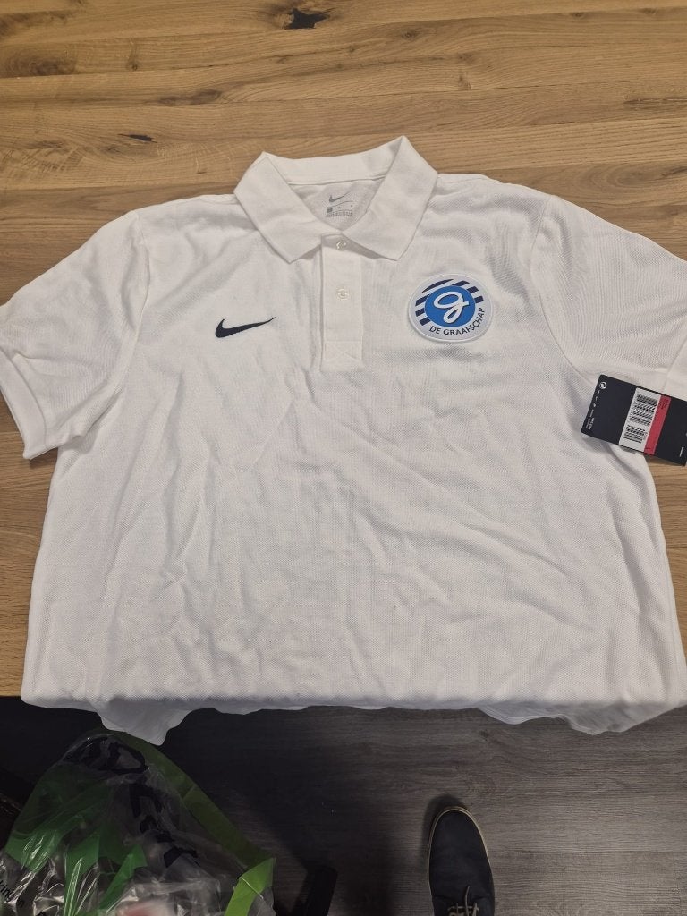 De graafschap polo, Kleding | Heren, Ophalen, Maat 52/54 (L), Wit, Nike