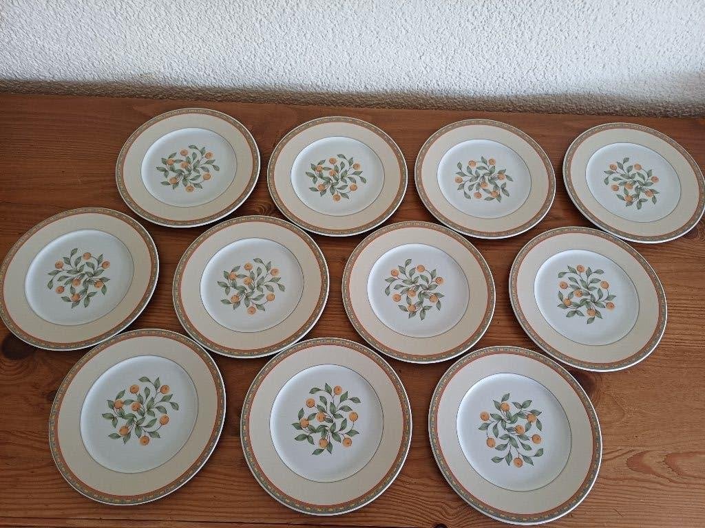 Koffietijd servies  gebaksbordjes 11 stuks, Ophalen of Verzenden, Zo goed als nieuw, Bord(en), Overige stijlen