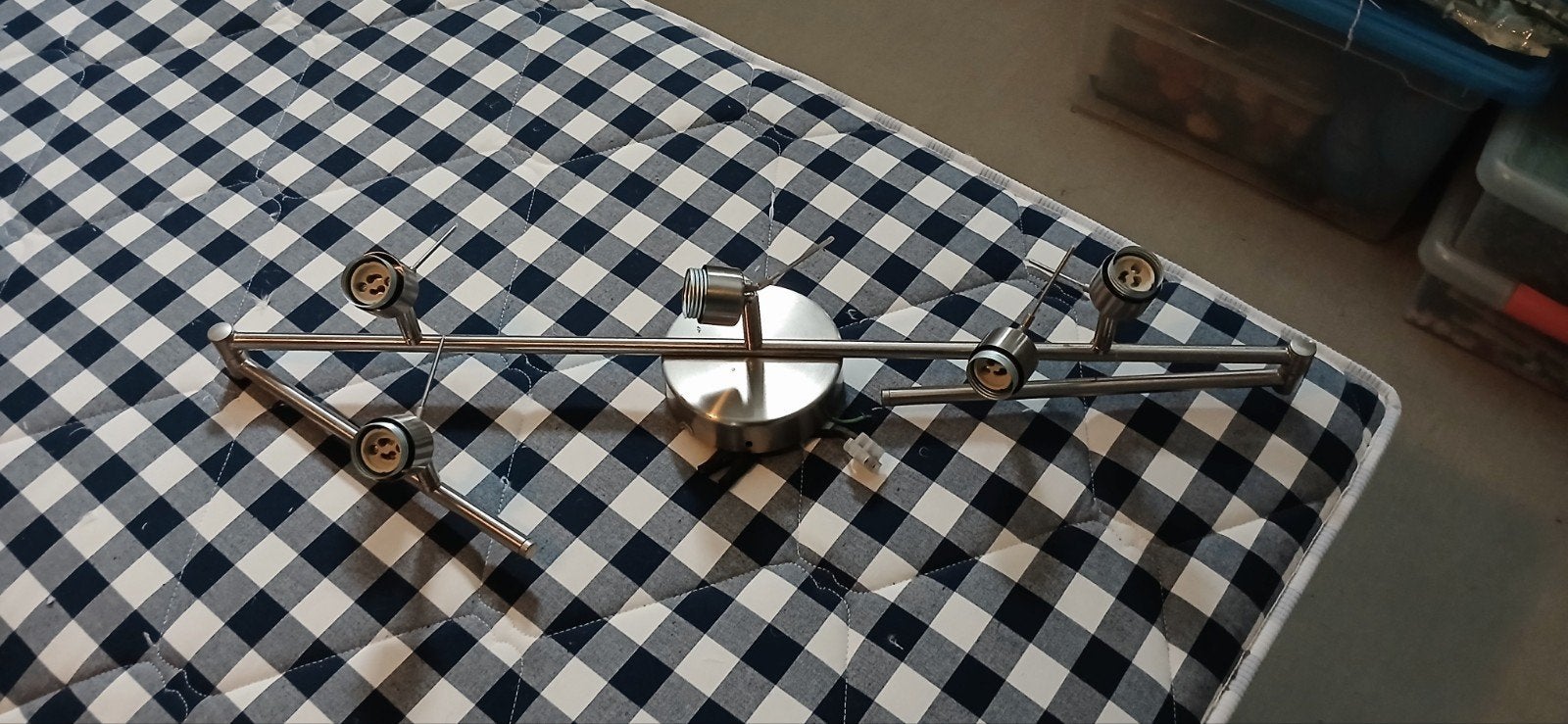 IKEA TIDIG Plafondlamp met 4 spots, LED GU10, Ophalen, Gebruikt, Modern, GU10