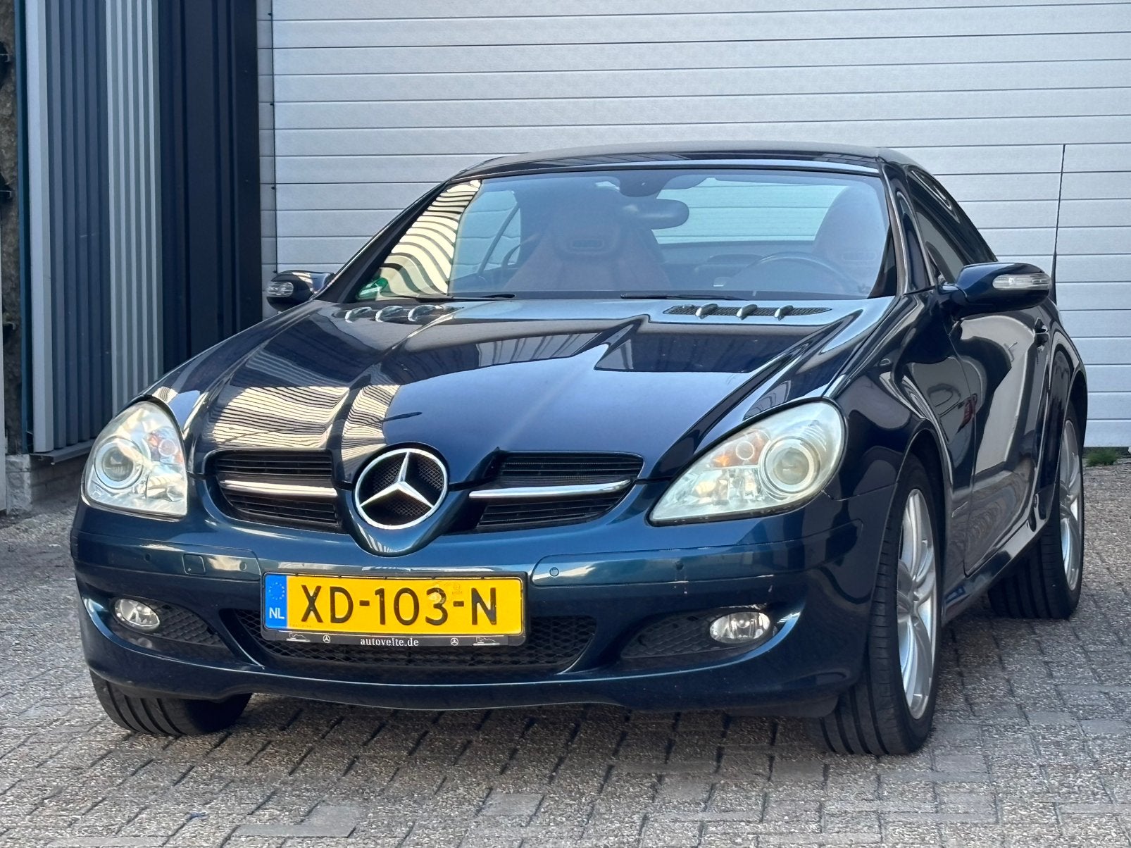 Mercedes-Benz SLK 1.8 Slk200 Kompr Roadster 2004 Blauw, Auto's, Mercedes-Benz, Automaat, Achterwielaandrijving, 4 cilinders, Blauw