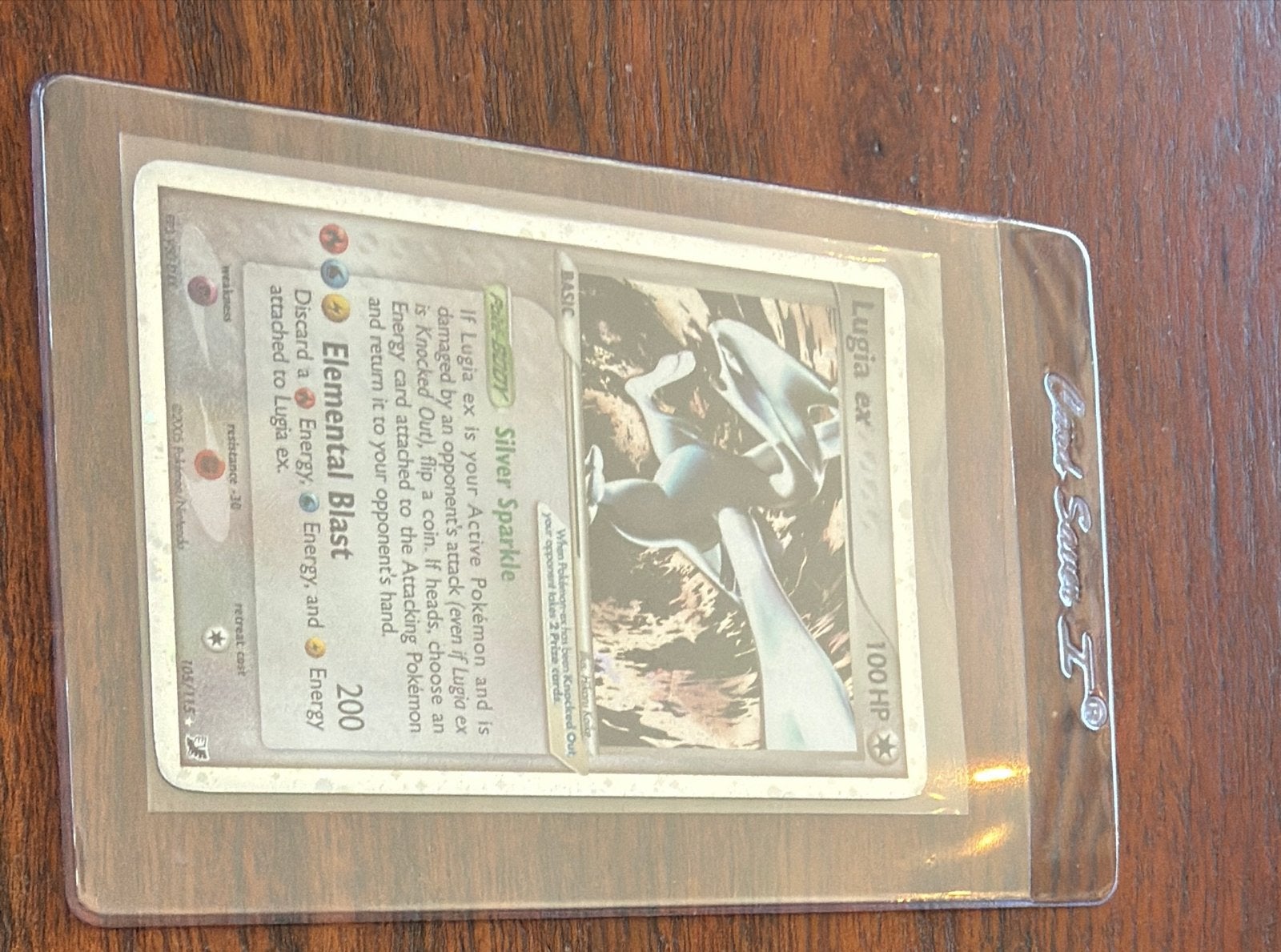 Lugia Ex 105/115 Unseen Forces - nette kaart, Ophalen, Zo goed als nieuw, Losse kaart, Foil