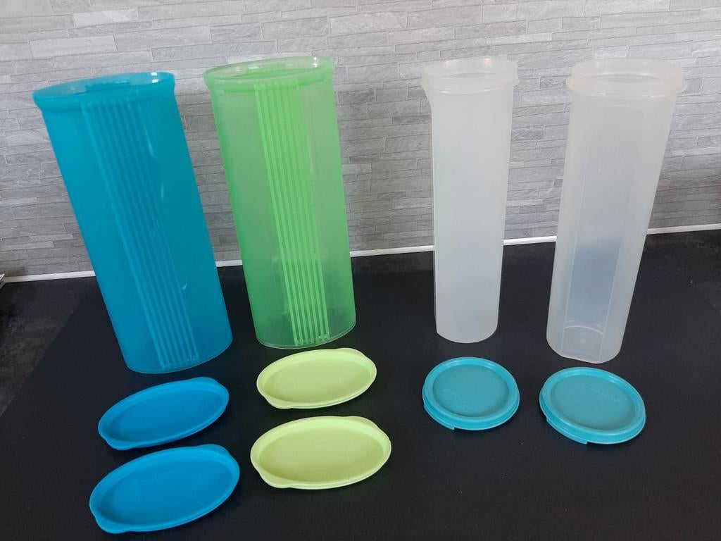 Tupperware spagettibus soepstengelbus in 2 modellen p.stuk, Ophalen of Verzenden, Zo goed als nieuw, Groen, Overige typen