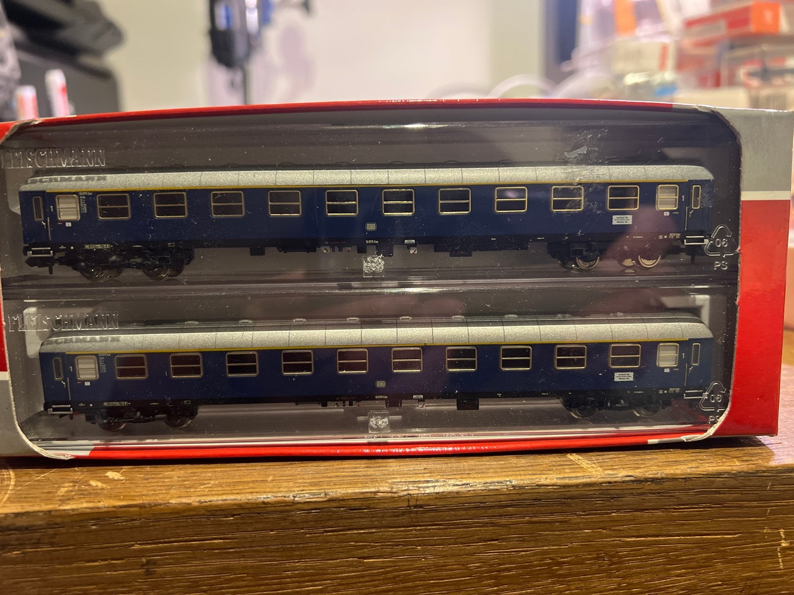 Fleischmann 2-delige set sneltreinwagons "Rheinblitz", Ophalen of Verzenden, Nieuw, Wagon, Fleischmann