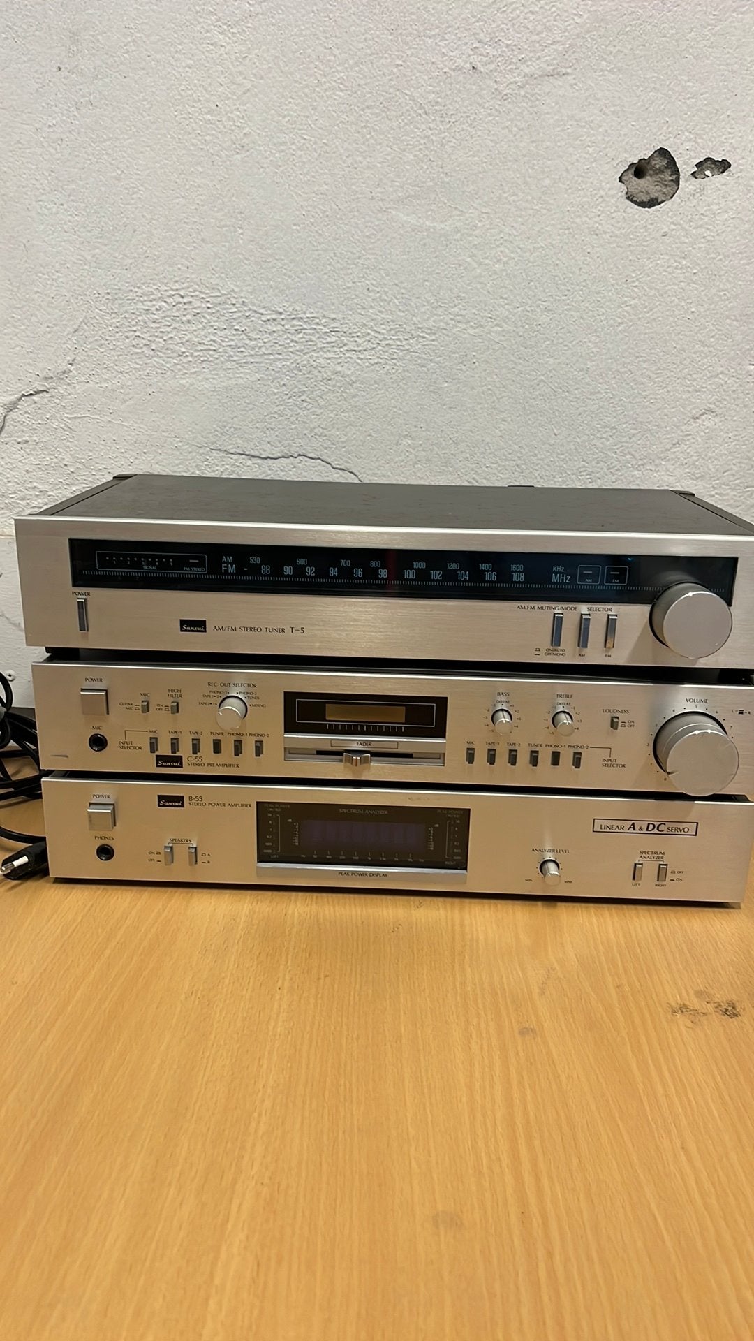 Sansui stereoset t-5 / c-55 / b-55, Audio, Tv en Foto, Stereo-sets, Zo goed als nieuw, Overige merken, Ophalen of Verzenden