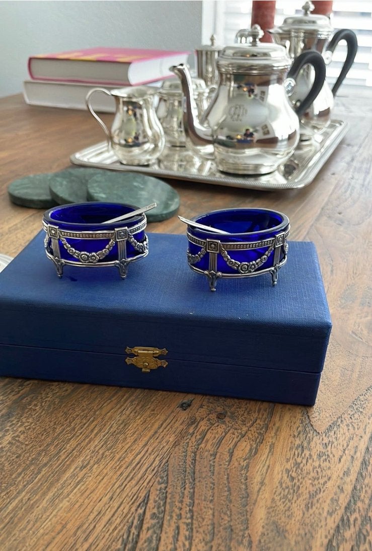 Zilveren zoutvaatjes, Antiek en Kunst, Ophalen of Verzenden, Zilver
