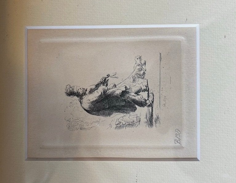3 ingelijste etsen van Rembrandt, Ophalen of Verzenden, Ets, Ingelijst, 1600 - 1699