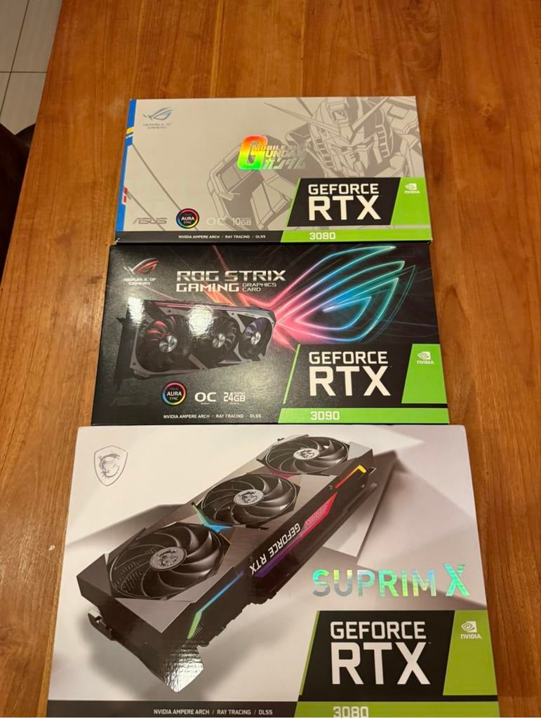 Nvidia GeForce RTX 3080 en 3090 videokaarten, Gebruikt, GDDR6, PCI-Express 4, Ophalen of Verzenden