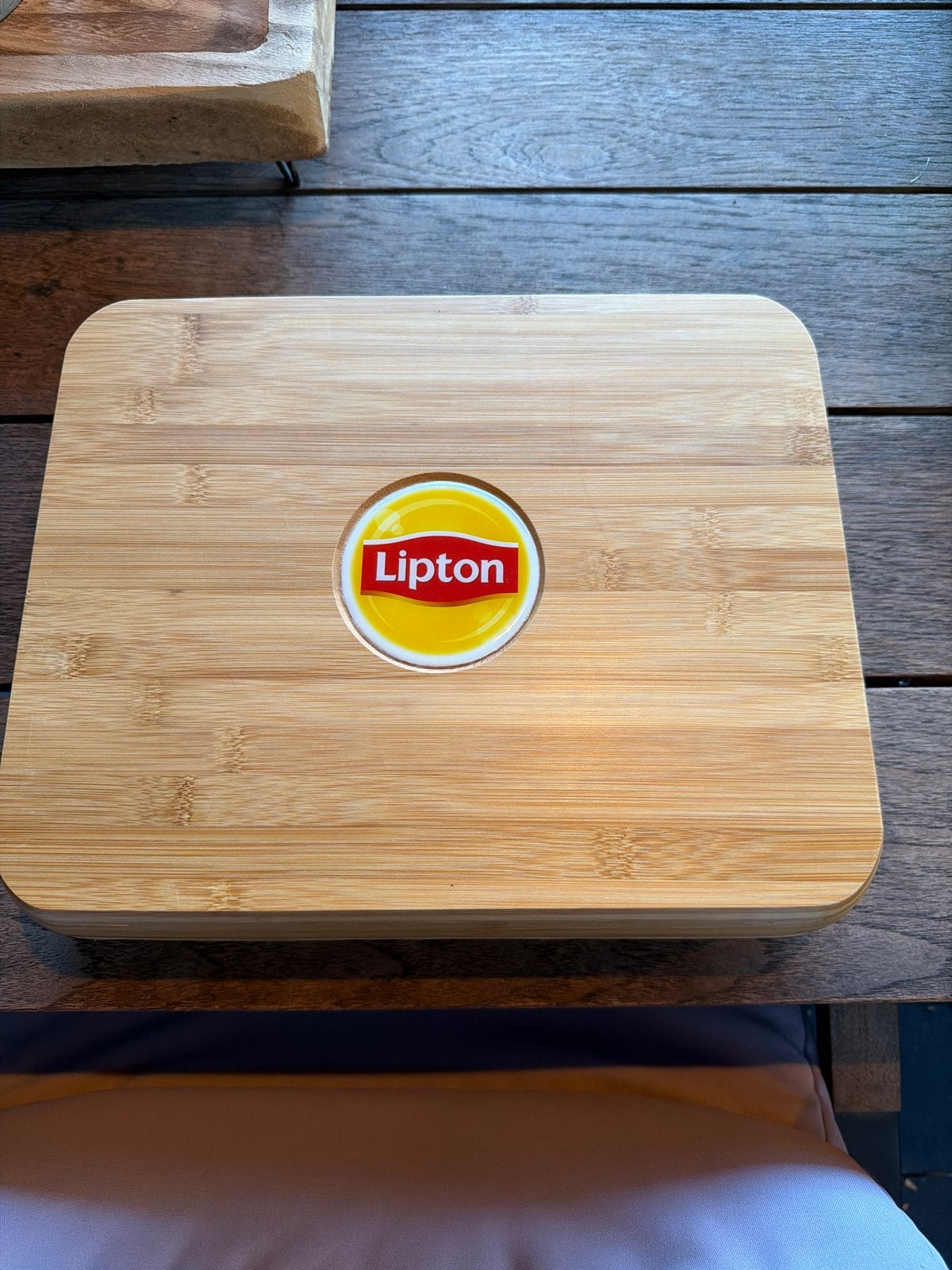 Lipton theedoos met 12 vakjes - Limited, Ophalen, Gebruikt, Hout, Theedoos