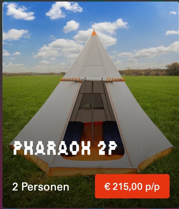 Ruilen: Lowlands Pharaoh 2P Gllamcamp  voor een Camperplek, Tickets en Kaartjes, Twee personen, Meerdaags