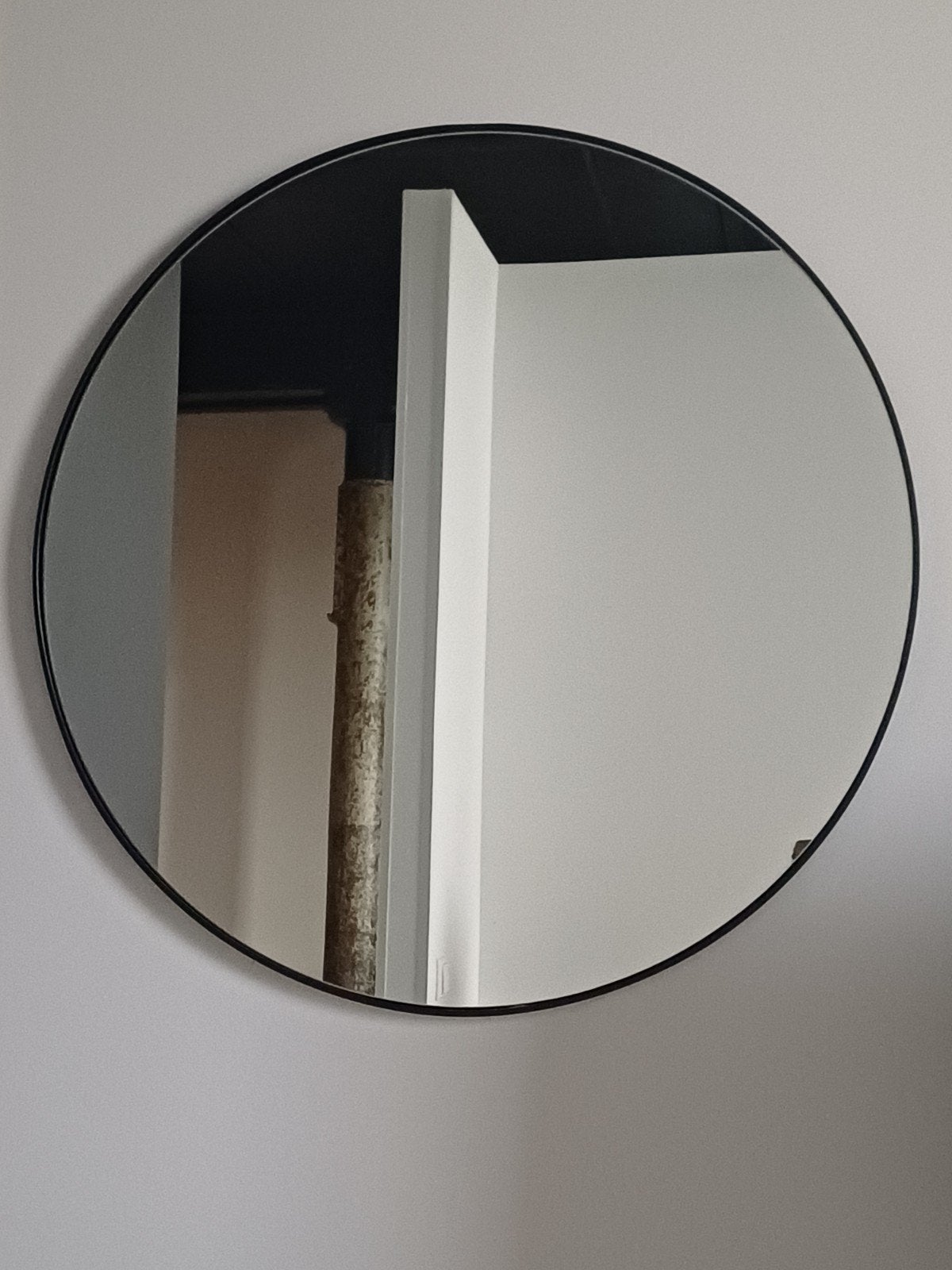 spiegel met zwarte rand 80 cm, Ophalen, Zo goed als nieuw, 75 tot 100 cm, Minder dan 100 cm