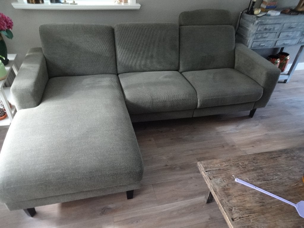 3-zits bank met electrische Relax Fauteuil en Hocker, Ophalen, Gebruikt, Driepersoons, 75 tot 100 cm
