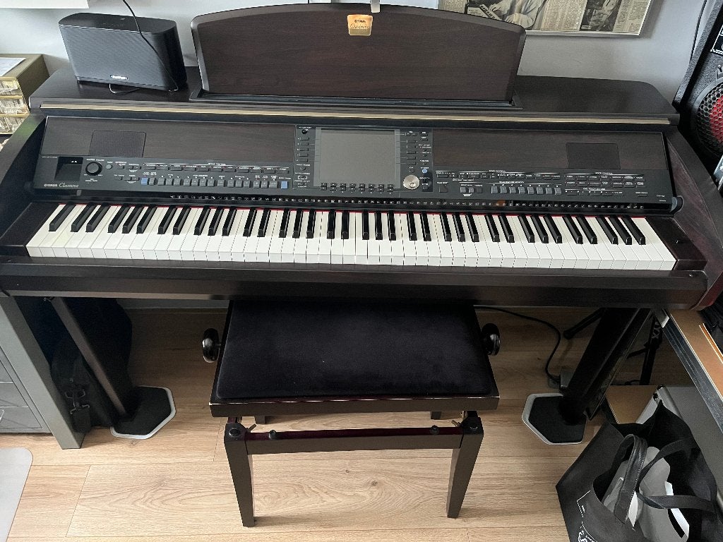 Te koop Yamaha Clavinova CVP407., Ophalen, Bruin, Digitaal, Zo goed als nieuw
