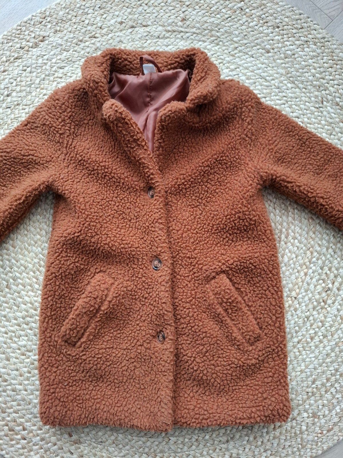 Bruine teddy jas Zeeman maat 110/116 voor meisjes, Zeeman, Meisje, Ophalen of Verzenden, Zo goed als nieuw