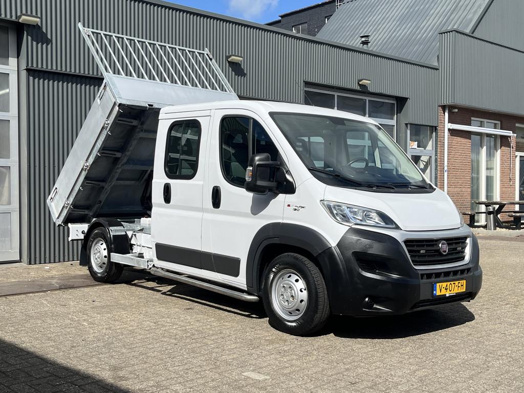Fiat Ducato 35H 2.3 MultiJet L2H1 DC Airco Kipper Trekhaak 3, Auto's, Voorwielaandrijving, Gebruikt, 7 stoelen, Wit