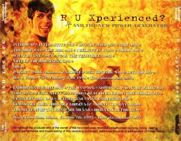 PRINCE - R U XPERIENCED? (2CD) GOLD ERA (PAISLEY PARK) 2CD, Live-album, Speciale editie, Nieuw in verpakking, Verzenden