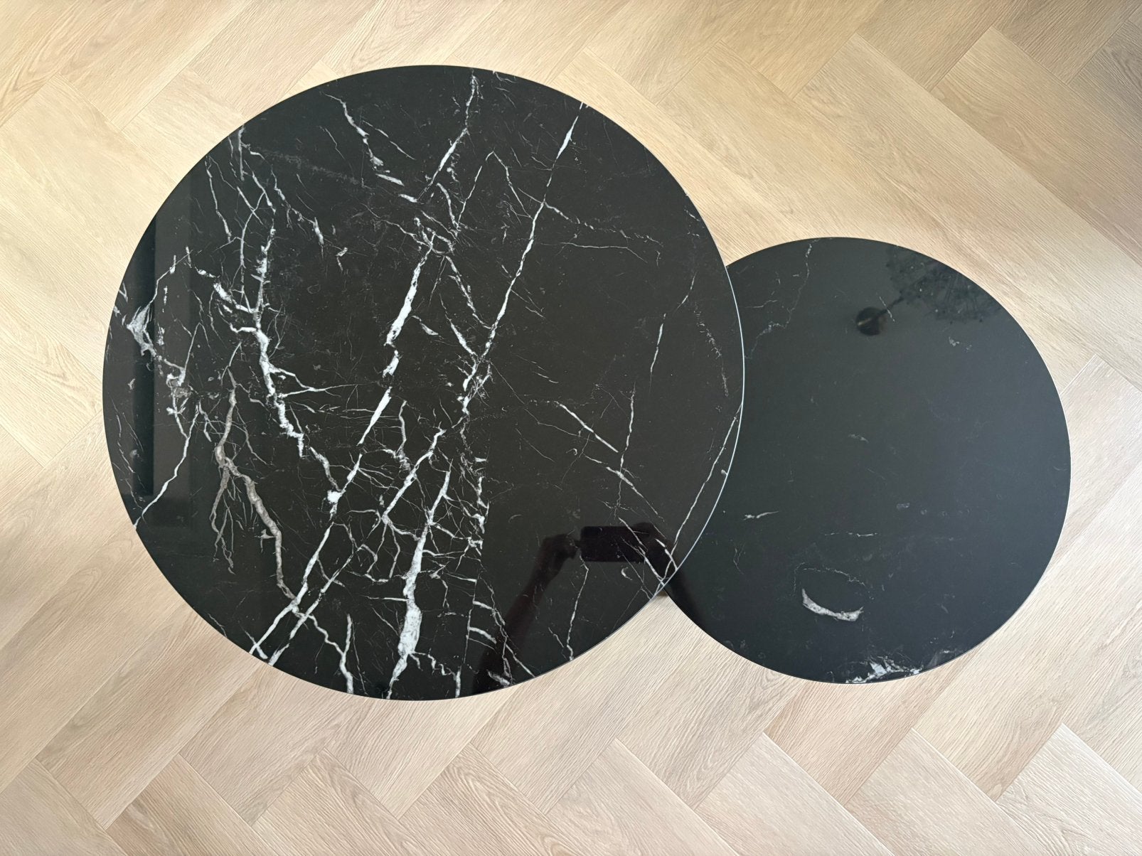 Table du sud salontafel set van 2, Ophalen, Zo goed als nieuw, Rond, 50 tot 100 cm