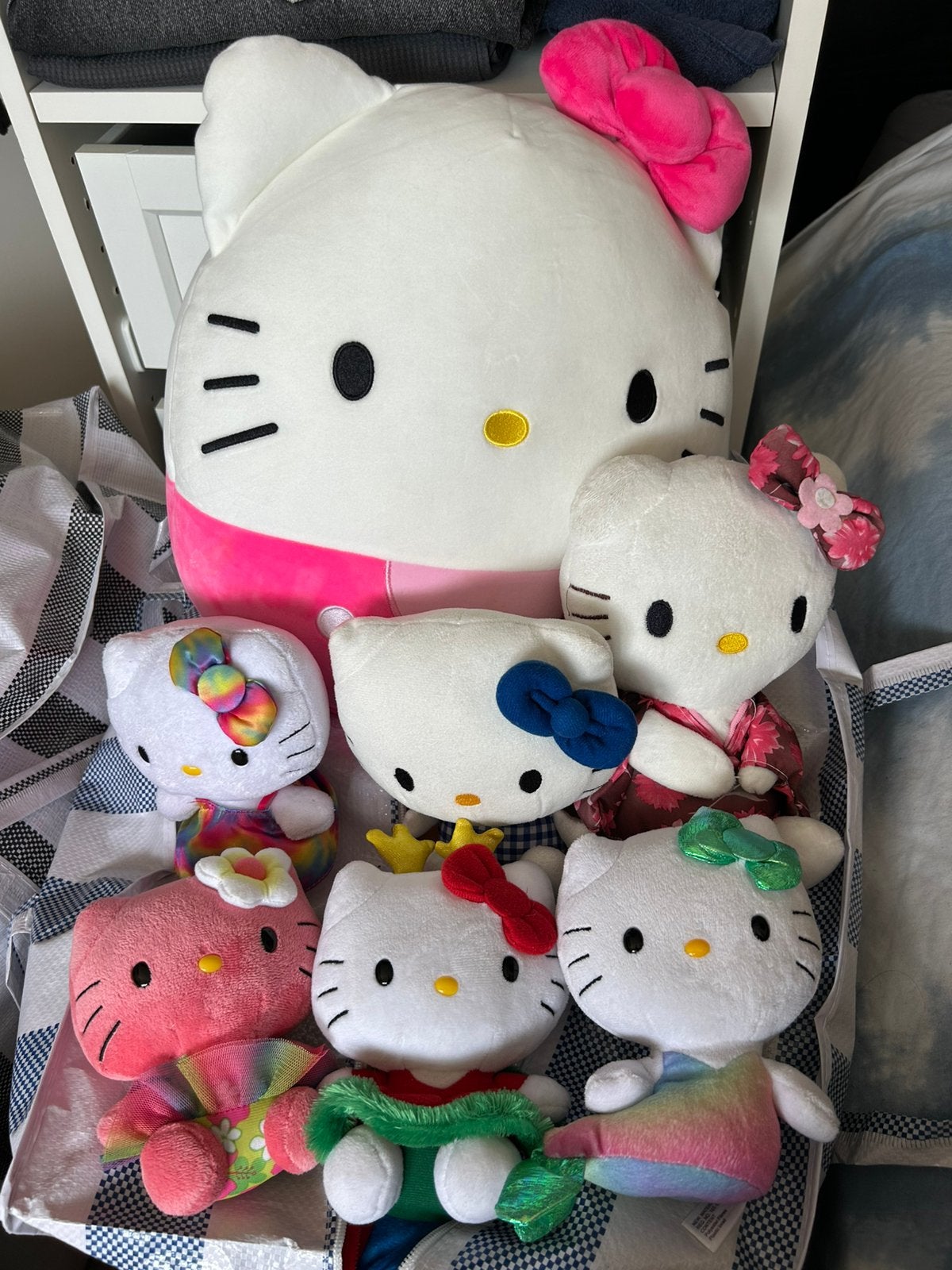 Verzameling hello kitty knuffels 7 stuks, Kinderen en Baby's, Ophalen of Verzenden, Zo goed als nieuw, Overige typen