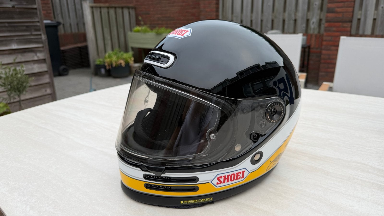 retro look Shoei Glamster 06 Abiding helm (XL) met extra's, Motoren, Dames, XL, Ophalen of Verzenden, Integraalhelm