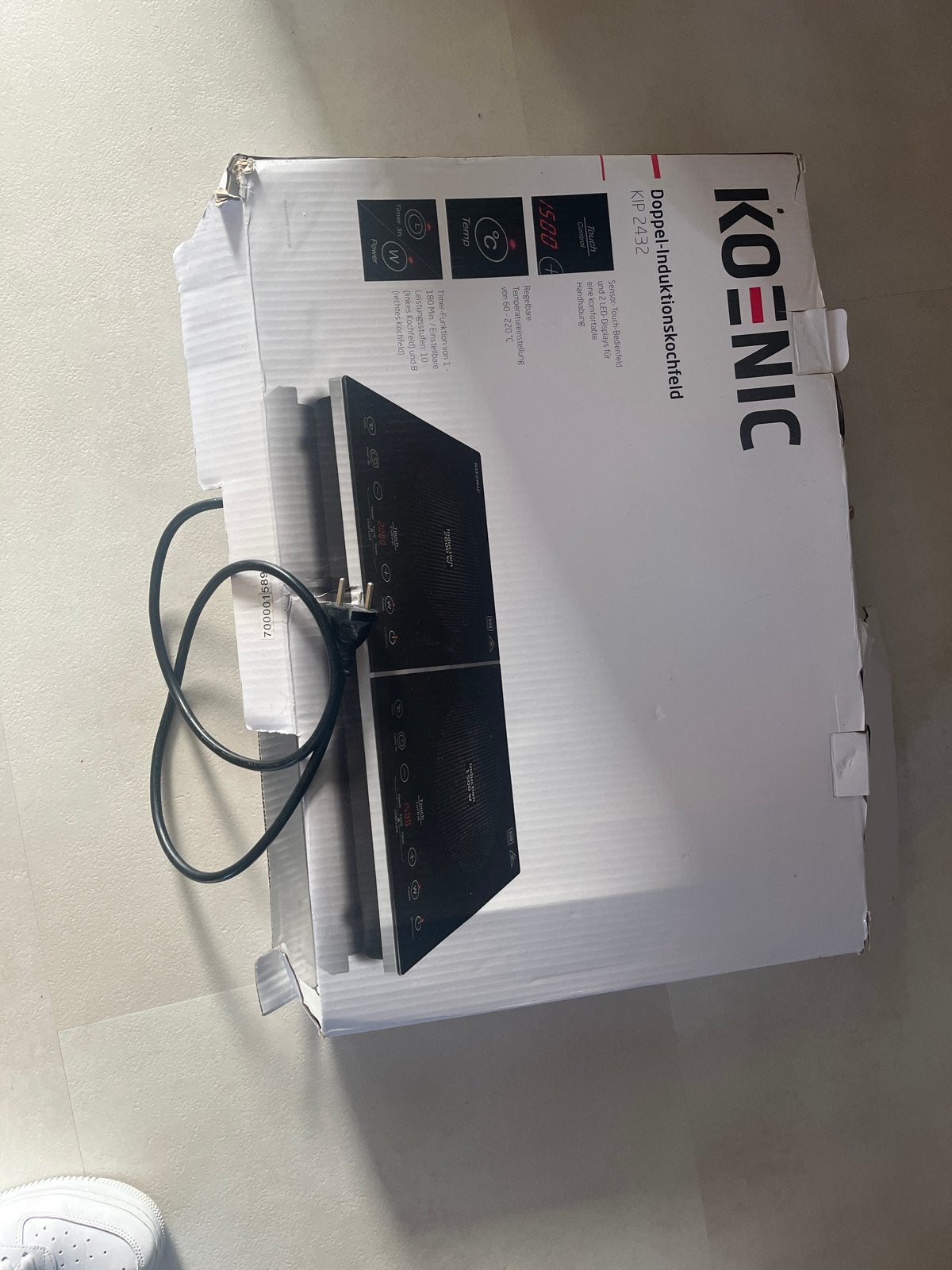 Nieuwe Koenic KIP 2432 Dubbele Inductiekookplaat, Witgoed en Apparatuur, Kookplaten, Nieuw, 3 kookzones of minder, Ophalen of Verzenden
